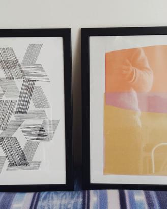 3 Poster IKEA con cornice nera 30x40 - BILD -