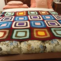 Coperta Patchwork in lana fatta a mano