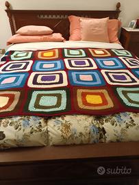 Coperta Patchwork in lana fatta a mano