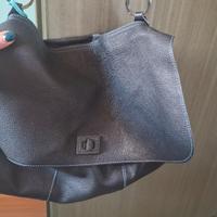 borsa in pelle blu