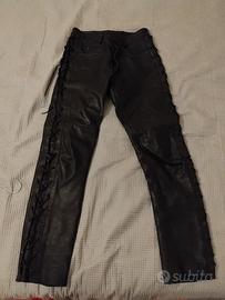 pantaloni moto in pelle