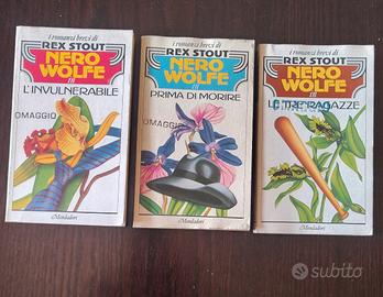 n. tre libri di Rex Stout nero wolf