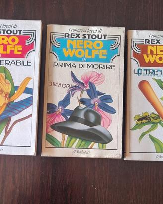 n. tre libri di Rex Stout nero wolf