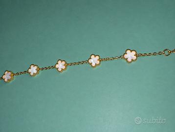 Bracciale Regolabile Fiori Placcato in Oro
