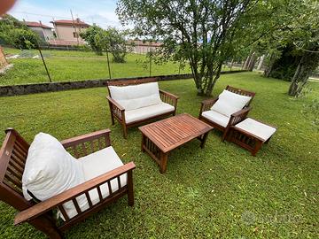 Set divanetto giardino in legno