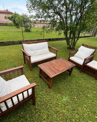 Set divanetto giardino in legno