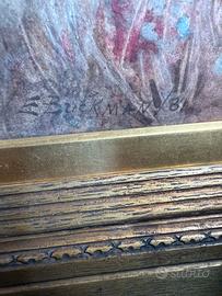 Aquerello su cartone firmato E Brickman 1881