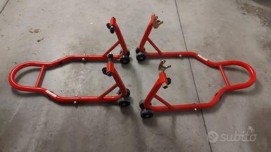 Coppia cavalletti alzamoto anteriore e posteriore