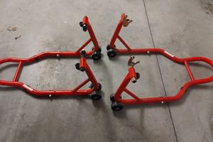 Coppia cavalletti alzamoto anteriore e posteriore