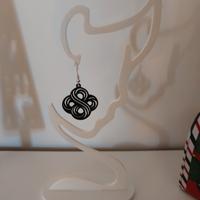 Orecchini infinito nero eleganti moderni raffinati