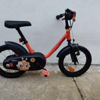 Bici Decathlon 14" Btwin robot arancione bambino