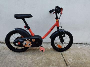 Bici Decathlon 14" Btwin robot arancione bambino