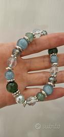 Bracciale Artigianale verde e azzurro