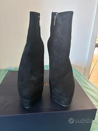 Le Silla originale stivaletto Bold in velour nero