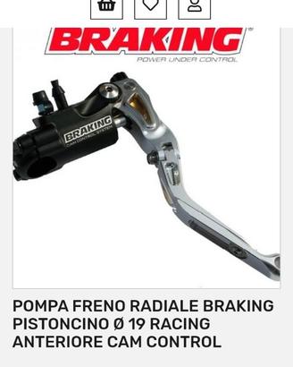 Pompa radiale braking 19 con serbatoio