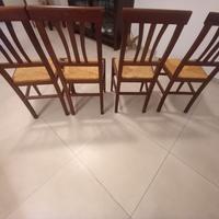 4 seggiole legno massello