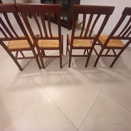 4 seggiole legno massello