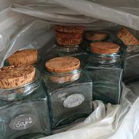 set 7 pezzi porta spezie in vetro di alta qualità 