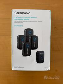 Microfono professionale wireless 4 tramettitori