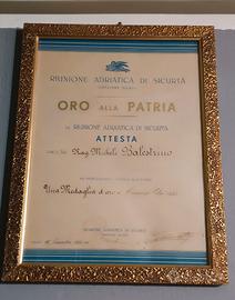 quadro oro alla patria