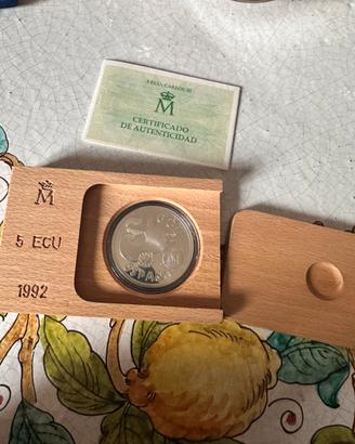 Moneta 5 ECU Carlos III 1992