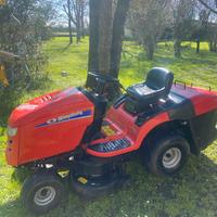 trattorino rasaerba con raccolta