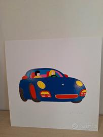 marco lodola, serigrafia materica su cartoncino 