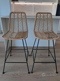 Coppia di sgabelli SKLUM in rattan