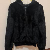 pelliccia nera con cappuccio Pyrex