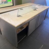 Banchi lavoro inox professionali 210 cm