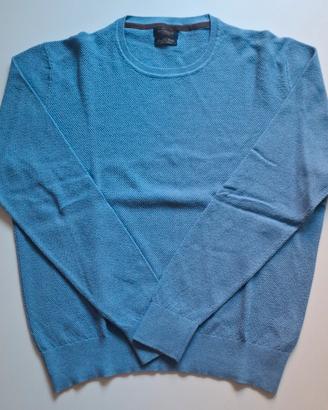 maglione gutteridge uomo L azzurro cotone