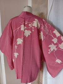 giacca Haori giapponese antico in seta hige tsumug