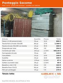 Ponteggi, tubi Innocenti e materiale da cantiere