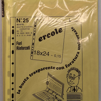 Buste trasparenti 18x24 con fori Ercole