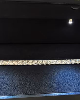Tennis con diamanti bianchi ct 10,51 oro 18 kt
