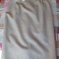 Gonna classica beige taglia 46
