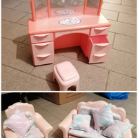 Set divano letto, poltrona e comò Barbie 1989