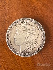 Moneta argento 1 dollaro Morgan 1901