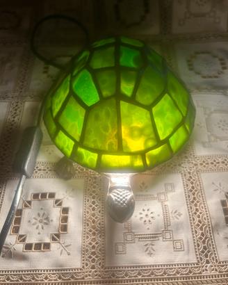 Lampada da tavolo tartaruga stile tiffany in vetro