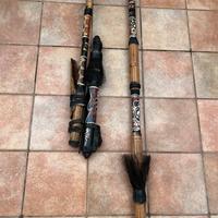 Cerbottana in bamboo decorazioni