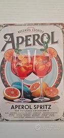Targa in metallo decorativa Aperol Spritz vintage 