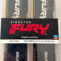 Ram Kingston Fury ddr4 32gb (2x16gb)