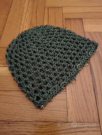 cappellino cuffia a rete khaki 