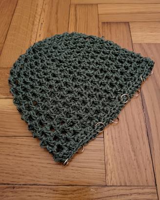 cappellino cuffia a rete khaki 