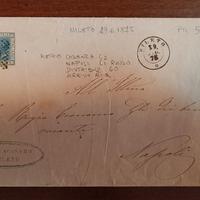 Sovracoperta Regno d'Italia del 29 Giugno 1875