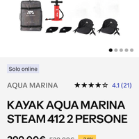 Kaiak acqua marina steam 412 2 persone