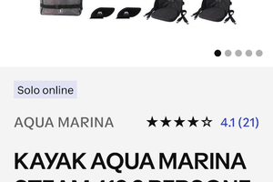 Kaiak acqua marina steam 412 2 persone