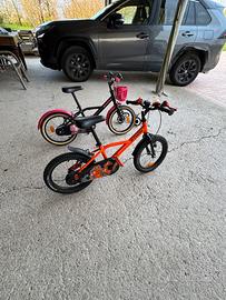 Coppia di bici da bambino/bambina