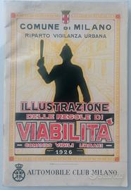 Raro opuscolo regole viabilità Milano 1926 Shell