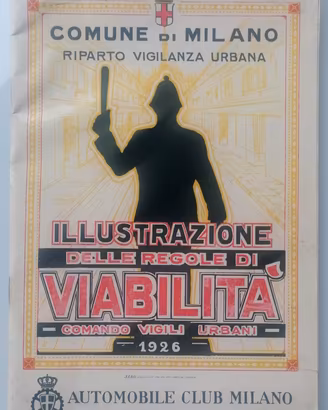 Raro opuscolo regole viabilità Milano 1926 Shell